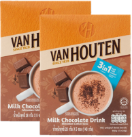 Van Houten 3in1 Milk Chocolate Drink Powder แวน ฮูเต็น เครื่องดื่ม มิลค์ ช็อกโกแลต 28g. x 5ซอง (2กล่อง)