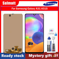 จอ OLED Salmatt ชิ้นส่วนหน้าจอดิจิตอล Samsung Galaxy A31/A315F สัมผัสหน้าจอ LCD รองรับหน้าจอลายนิ้วมือพร้อมกรอบกลางสำหรับ SM-A315F A31 Samsung Galaxy