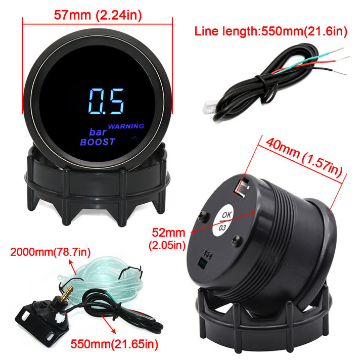 hd-digital-turbo-boost-gauge-bar-psi-52mm-car-water-temp-meter-oil-temp-oil-pressure-gauge-voltmeter-tachometer-egt-gauge-holder