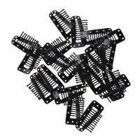 20pcs black 10 teeth snap the rubber back and cam wig clip