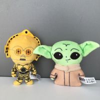 ?High quality new style exported to Europe and the United States the original single-tailed plush toy Star Wars Yoda statuette C3PO12cm small doll