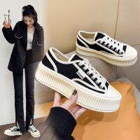 CODaith62sfe Canvas Shoes Womens Thick-Soled Biscuit 2022 New Style All-Match Casual Sneakers Platform White