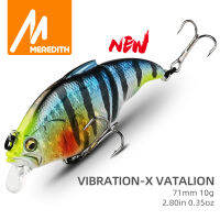 MEREDITH VIBRATION-X VIB 71mm 10g Wobblers ตกปลาตกปลาเหยื่อการสั่นสะเทือนเหยื่อความลึกเต็มรูปแบบประดิษฐ์อุปกรณ์เสริม-Luqiande