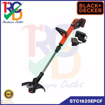 Black&amp;Decker เครื่องตัดหญ้าไร้สาย เครื่องเล็มหญ้าไร้สาย 18V รุ่น STC1820EPCF รับประกัน 1 ปี