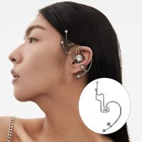 【YF】 Cyberpunk New Future Metal Ear-hook Gothic  Hip Hop Unisex Ear Clip Fashion Street Design Jewelry Accessories Earwear Gift