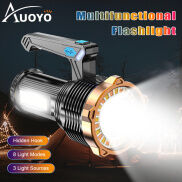Auoyo Đèn Pin Đèn Pin Ngoài Trời Đa Năng Đèn Pha LED Sạc Được Đèn Rọi Công