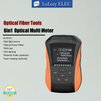 6 In 1 Optical Power Meter สีแดงความแม่นยำสูง Mini Red Fiber Pen 15Km Rechargeable Fiber Light RJ45 Tester Light Rangefinder