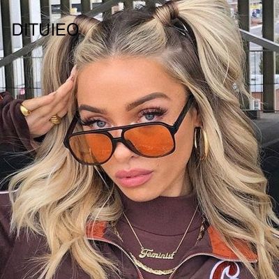 [LWF HOT]❐❆ Oversized Pilot Sunglasses Women Fashion Brand Designer Vintage Female Sun Glasses Candy Colors Mirror Big Frame Oculos De Sol