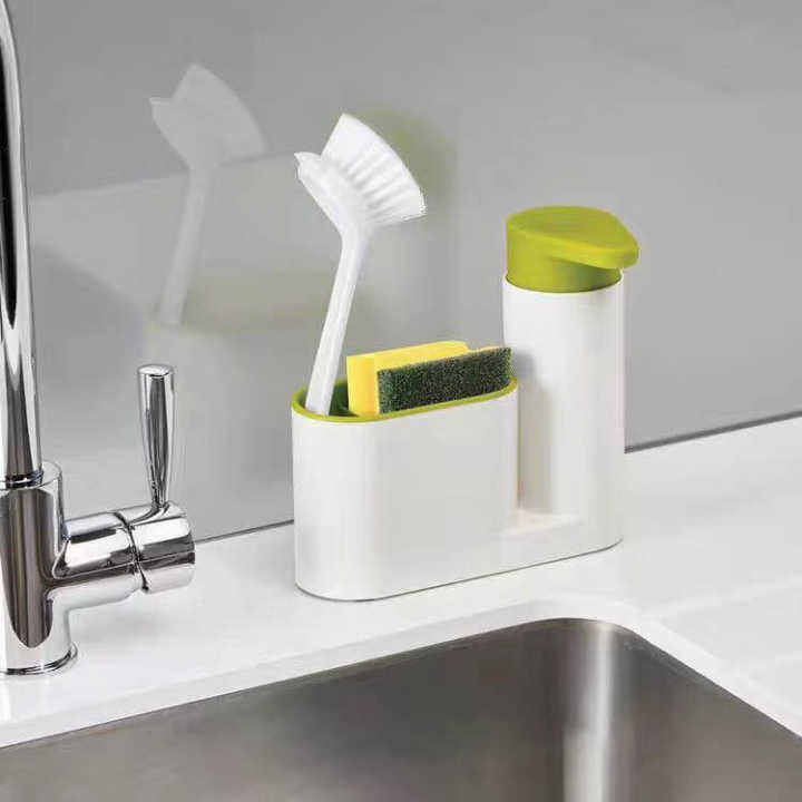 Sink Tidy Sey bath Kitchen liquid hand soap dispenser 2 in 1 sink tidy