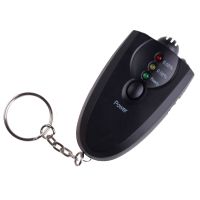 、‘】【； Mini Professional Key Chain Alcohol Meter Analyzer Portable Keychain Red Light LED Flashlight Alcohol Breath Tester Breathalyzer