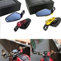 2ชิ้น7/8 22มมปลายแถบ Spion Motor กระจกสีฟ้ามุมมองด้านหลังสำหรับฮอนด้า HONDA XADV 750 X-11 CB190R VT1100 MSX125 GROM