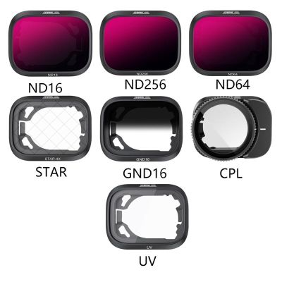 เลนส์กรองแสงกรองสำหรับ DJI Mini 3ตัวกรองภาพถ่ายเซ็ท ND16 ND64 ND256 UV GND16 GND32กรองแบบไล่ระดับสีอุปกรณ์เสริมกล้องโดรน