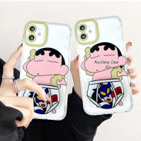 เคส RouJiang สำหรับ IPhone 15 14 13 12 11 Pro Max X XR Xs Max 8 7 6S Plus SE 2020กางเกงขาสั้นลายการ์ตูนตลกเด็กผู้ชายพร้อมขายึดเคสโทรศัพท์ป้องกันกล้อง TPU แบบนิ่ม