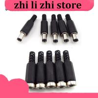 zhilizhi Store DC Male Female Connectors Jack Plug Adapter Power supply Socket  for Cctv Camera cable DIY Accessories 2.1mmx5.5MM