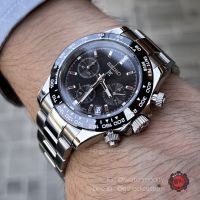 SEIKOMOD Black Daytona Chronograph with Quartz Movement and Sapphire Glass