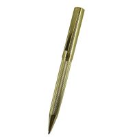 ACMECN New Arrival Gold Ball Pen with Hi-Tech Carved Thread Pattern Spring Clip Metal Brass Plating Silver Premium Ballpoint Pen Pens