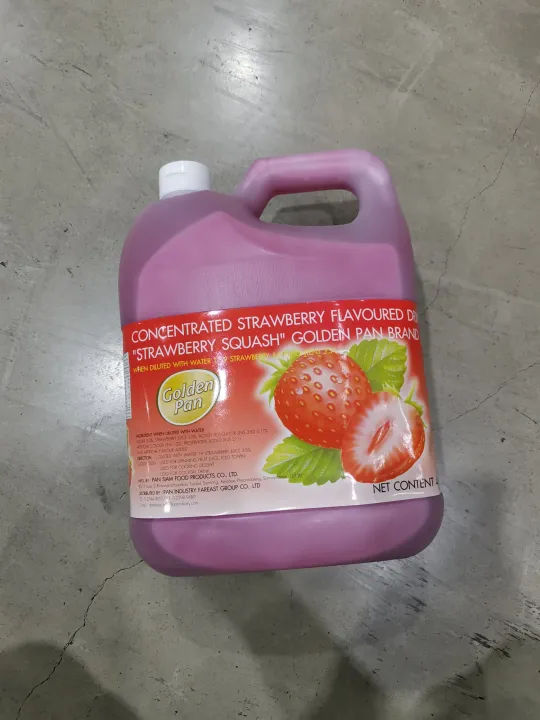 น้ำสตอเบอรี่เข้มข้นหัวเชื้อขนาด 4.5 l หัวเชื้อสตอเบอรี่น้ำสตอเบอรี่น้ำ