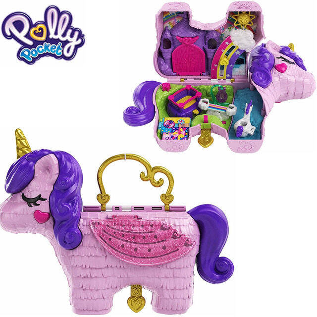 Polly Pocket Surprise Unicorn Pair Large Toy Set 25+ Surprise And Fun ...