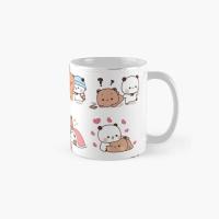 hotx【DT】 And Bubu Kawaii Classic  Mug Handle Round Printed Design Picture Photo Gifts Cup