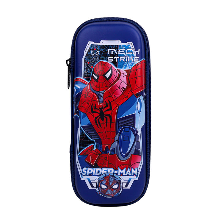 marvel-american-team-spider-man-lotso-iron-man-pencil-case-cartoon-waterproof-student-3d-three-layer-stationery-bag