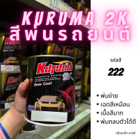 KURUMA สีพ่นรถยนต์ 2k toyota 222 สีรถยนต์สีดำ ขนาด1ลิตร สีรถยนต์โตโยต้า สีคูลูม่าร์ 2K BASE COAT