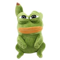 23Cm Pokemon Pikachu Plush Toys Kawaii Pikachu Cosplay Sad Frog Pepe Plush Doll Magic Expression Pepe The Sad Frog Pillow Gift