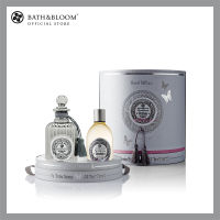 BATH &amp; BLOOM Octobre (October) Reed Set - Chrome 300ml. บาธ แอนด์ บลูม ชุดน้ำมันหอมระเหย ปรับอากาศ กลิ่นดอกมะลิ ดอกกุหลาบ ดอกลิลลี่ 300 มล.