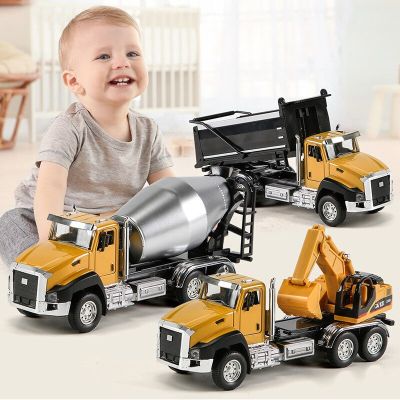 Confezione Da 3 Veicoli Da Costruzione Pressofusi ต่อ Ingegneria Dump Digger รถผสม1/50 Moo Di Auto In Metallo หายาก