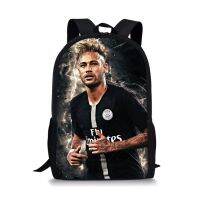 Football-star-Neymar Boys Print Backpacks Child Bookbag