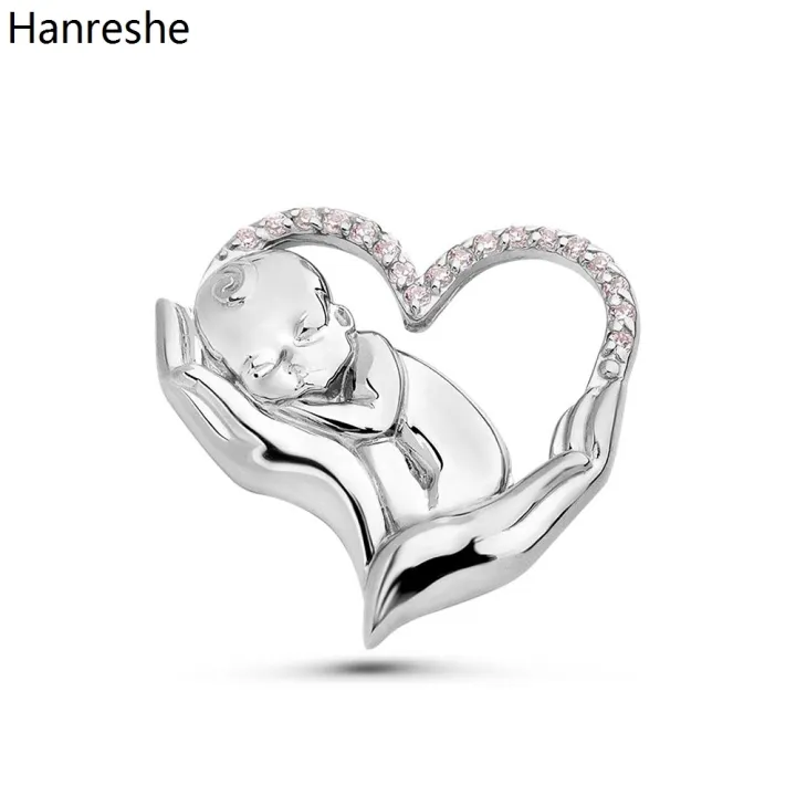 hanreshe-obstetrics-baby-mother-love-brooch-pins-inlaid-crystal-silver-plated-lapel-badge-jewelry-for-doctor-nurse-women