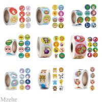 50-500pcs 1inch Round Cartoon Toys Animal stickers for kids Teacher Reward Encourage Sticker Office Stationery for children