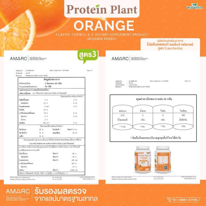 protein-plant-โปรตีนแพลนท์-สูตร-3-รสออเรนจ์-ส้ม-900-กรัม-กระปุก-2-ปอนด์-2lbs-ทานได้-18-ครั้ง-โปรตีนพืช-5-ชนิด-คอลลาเจนเปปไทด์-แอลกลูต้าไธน