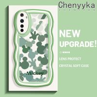 เคส Chenyyka สำหรับ Realme 6 6S Narzo เคสเต็มหน้าจอมิกกี้หัวดีไซน์ใหม่ขอบครีมกันกระแทกแบบใสนุ่มเคสมือถือโปร่งใสลายกล้องถ่ายรูปเรียบง่ายอ่อนโยนฝาครอบป้องกัน