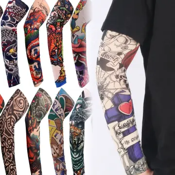 GENERIC 5pcs Styles Mix Temporary Tattoo Sleeves Stretchy Party Arm  Stockings K : Amazon.in: Car & Motorbike