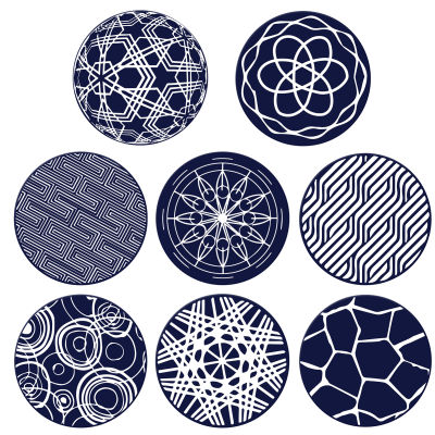 8pcs Cup Non Slip Holiday Party 10cm Gift Tea Beer Wine Glass Blue Round Room Decor Reusable Mug Mat For Coffee Drinks Silicone Coasters