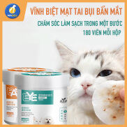 Maddie pet lau mắt gói 180 miếng mắt chó làm sạch dành cho mèo mắt lau