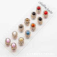 Free shipping 12pcslot Mix Color New flower Colorful Magnet Brooch Pin Muslim Scarf clips Crystal Hijab Clips