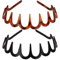 【CW】 Zig-Zag Hair Hoop Plastic Resin Non-Slip Comb Headband Headwear Styling Accessories