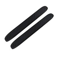 Car Bumper Protector Rubber Strips, Carbon Fibre Front and Rear Side Bumper Guard Cover for SUV MPV Pickup Truck, 2 Pcs