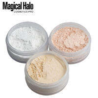 Magical Halo 3สีแต่งหน้าแป้งฝุ่นโปร่งใส Finishing Powder พัฟเครื่องสำอางกันน้ำสำหรับการตั้งค่าผิวหน้าพร้อมพัฟ