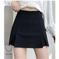 COD ❁✜♞ The Monolopy Shop28dfgs8dgs SK8229 -MSIA Ready Stock Female Short Skirt High Waist Skirt With Inner Pant 高腰直筒开叉弹力紧身外穿短裤热裤