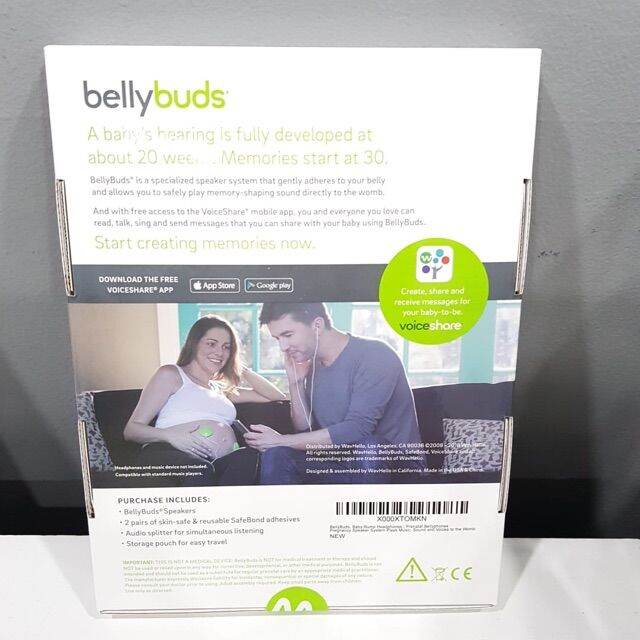 Belly Buds BellyBuds Pregnancy Headphones Speaker Kehamilan WavHello