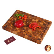 Thớt gỗ Teak Chef Studio cao cấp dày 2,5 cm size 25x35 cm, đa dụng, an toàn cho sức khỏe