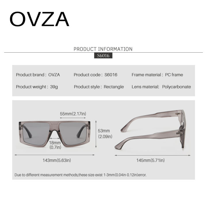 ovza-แว่นกันแดดแฟชั่นไซส์ใหญ่แว่นกันแดดสำหรับผู้หญิงดีไซน์เนอร์ปี2022แว่นกันแดดชายเลนส์ไล่ระดับสี-s6016