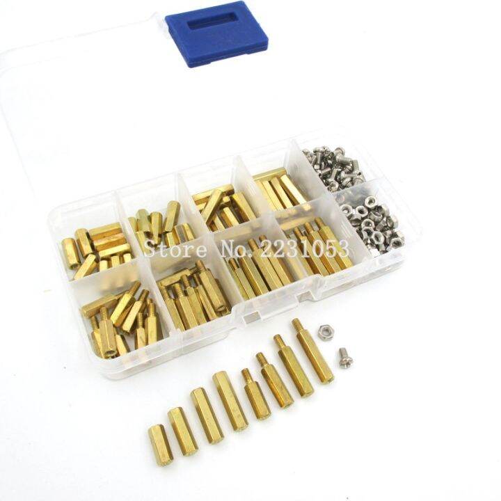 ANGEEK 120pcs M3 Male Female Brass Hex Column Standoff Support