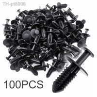 ❒✑  100pcs 7mm Black Plastic Rivets Fastener Clips Push Pin For Car Auto Fender Leaf Plate Lining Grille Bumper Retainer Tool Parts