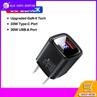 GaN 33W USB Type C PD 3.0/2.0อะแดปเตอร์ที่ชาร์จความเร็วสูง QC 3.0เครื่องชาร์จติดผนังสำหรับ14 Pro Max MacBook โทรศัพท์มือถือ /Eu Plug