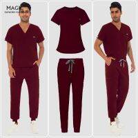 Scrubs Set Work Clothes with Short Sleeves nursing Nursing Uniform Tops Trousers nursing Suit Hospital Lab Spa Workwear Medica Set