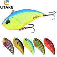 Litake คุณภาพสูง Minnow เหยื่อตกปลา Crankbaits VIB ชุดตกปลาเหยื่อล่อบนผิวน้ำเรือเหยื่อขยับได้อย่างหนักสำหรับปลาเทราต์ปลาตะเพียน V051 5.4Cm/14.5G