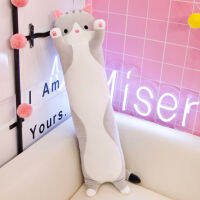 Kawaii Softcute plush long Catpillowcotton Doll Toy Office Lunch Sleeping Pillow Genshin Impack Decorative Pillows For Sofa